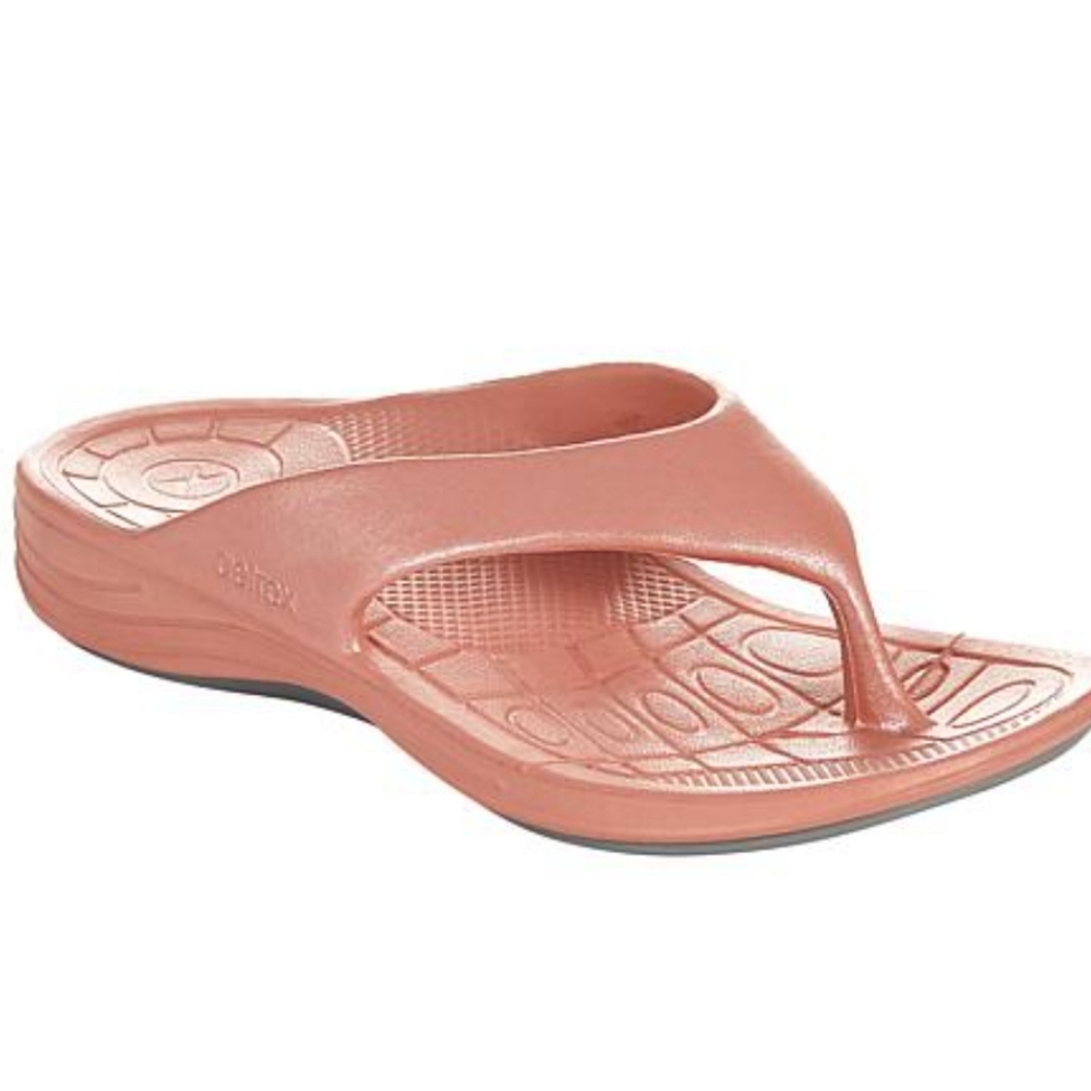 NEW Aetrex Lynco Shimmer Blush Water-Friendly Orthotic Sandals 5